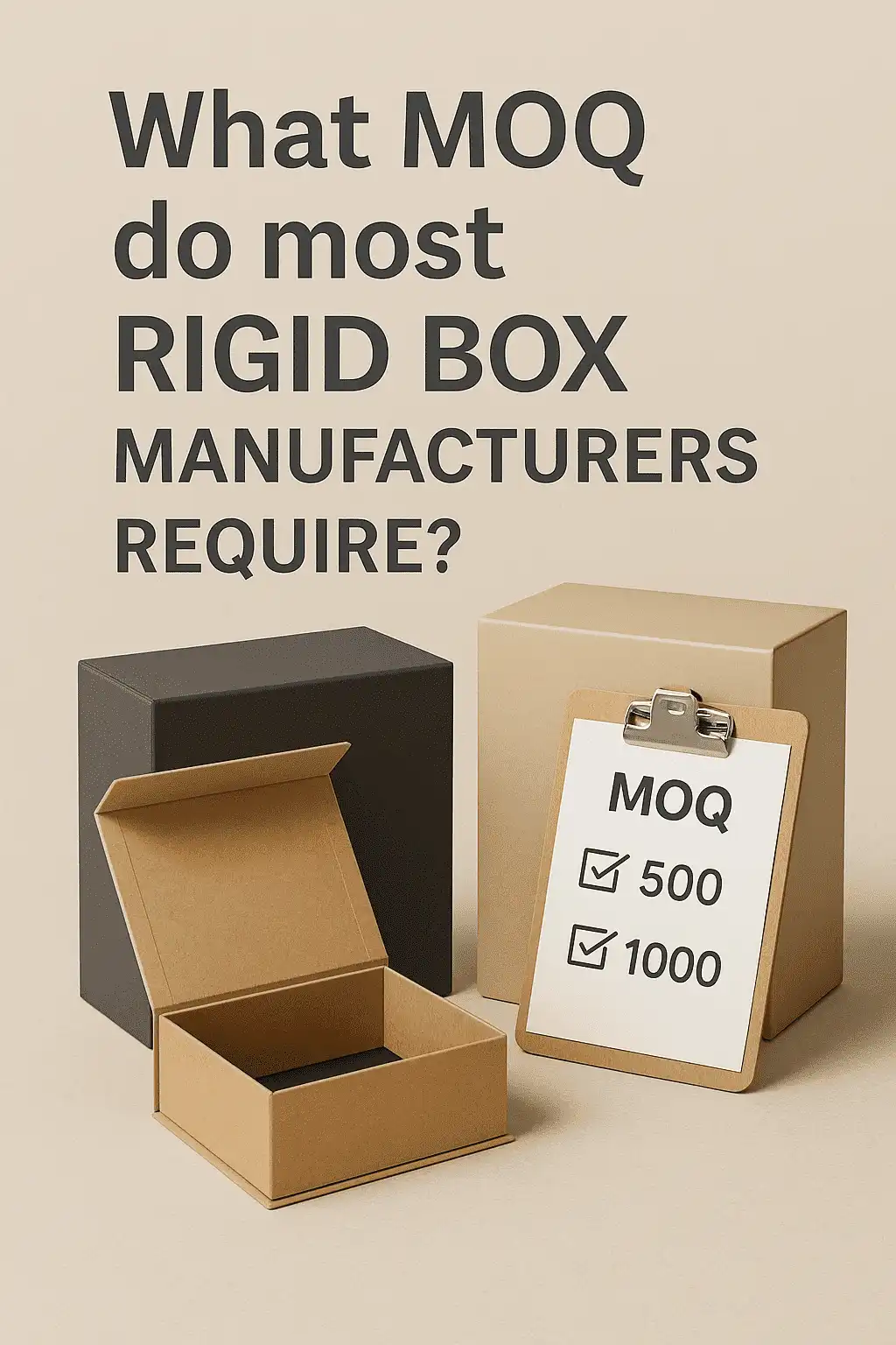 What MOQ do most rigid box manufacturers require?